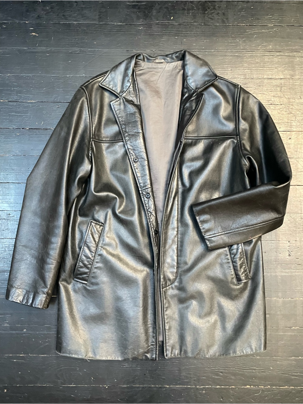genuine leather banana republic jacket
